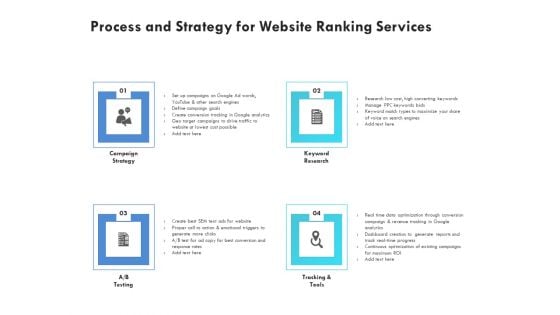 SEO Proposal Template Process And Strategy For Website Ranking Services Ppt PowerPoint Presentation Outline Portfolio PDF