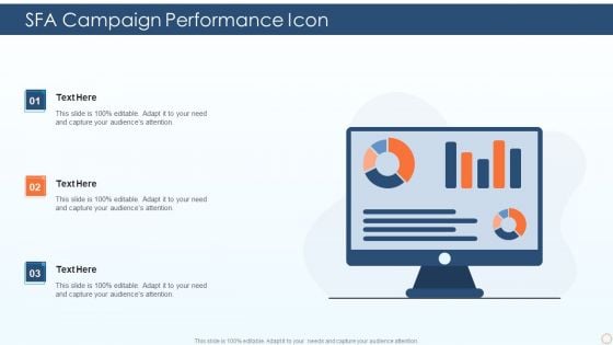 SFA Campaign Performance Icon Ppt PowerPoint Presentation Gallery Graphics Pictures PDF
