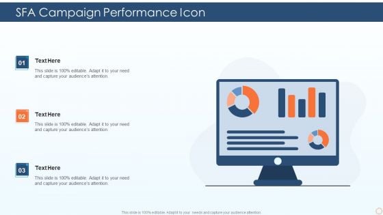 SFA Campaign Performance Icon Ppt PowerPoint Presentation Gallery Graphics Pictures PDF