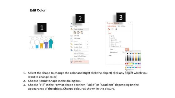 3D Men Icon With Percentage Values Powerpoint Templates