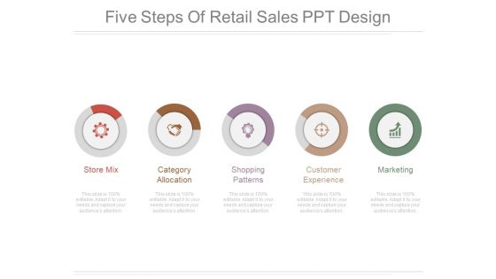 Five Steps Of Retail Sales Ppt Design