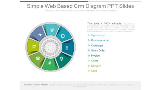 Simple Web Based Crm Diagram Ppt Slides