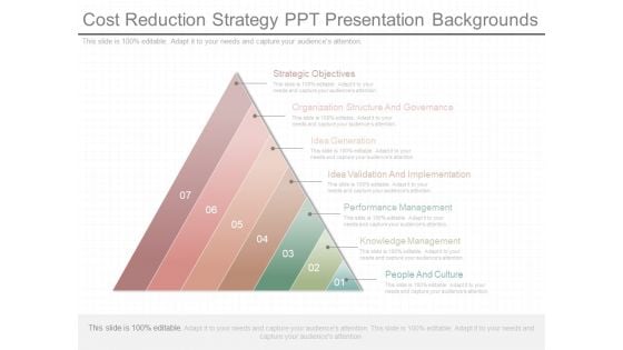 Cost Reduction Strategy Ppt Presentation Backgrounds