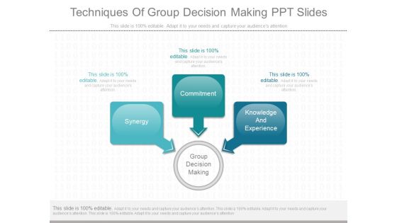 Techniques Of Group Decision Making Ppt Slides