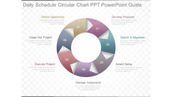 Daily Schedule Circular Chart Ppt Powerpoint Guide