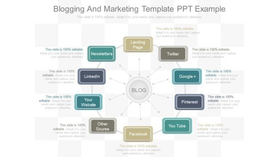 Blogging And Marketing Template Ppt Example