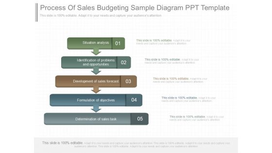 Process Of Sales Budgeting Sample Diagram Ppt Template