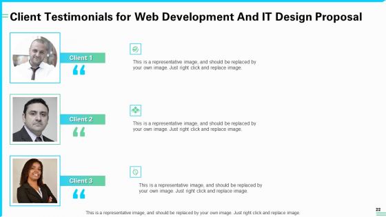 Web Development And IT Design Proposal Ppt PowerPoint Presentation Complete Deck With Slides