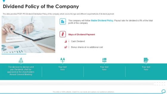 Dividend Policy Of The Company Deal Pitchbook IPO Graphics PDF Dividend Policy Of The Company Deal Pitchbook IPO Graphics PDF