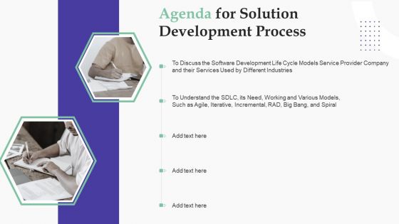 Agenda For Solution Development Process Structure PDF