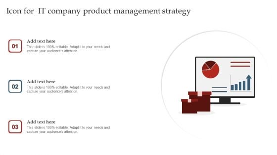 Icon For IT Company Product Management Strategy Ppt Professional Mockup PDF