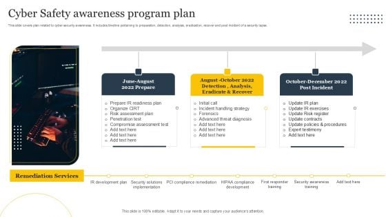 Cyber Safety Awareness Program Plan Ppt Icon Smartart PDF Cyber Safety Awareness Program Plan Ppt Icon Smartart PDF