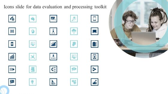 Icons Slide For Data Evaluation And Processing Toolkit Professional PDF