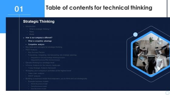 Table Of Contents For Technical Thinking Structure PDF