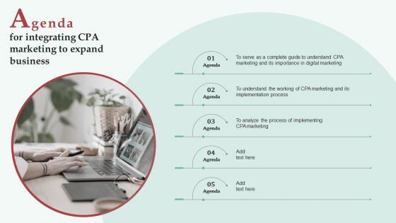Agenda For Integrating CPA Marketing To Expand Summary PDF Agenda For Integrating CPA Marketing To Expand Summary PDF