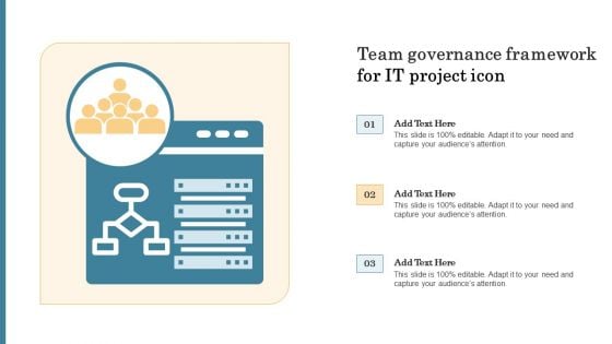 Team Governance Framework For IT Project Icon Professional PDF