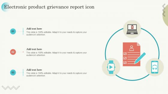 Electronic Product Grievance Report Icon Elements PDF