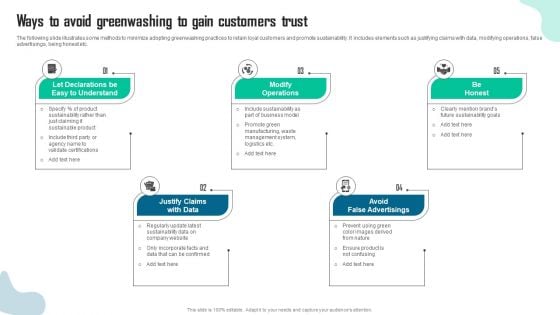 Ways To Avoid Greenwashing To Gain Customers Trust Download PDF Ways To Avoid Greenwashing To Gain Customers Trust Download PDF