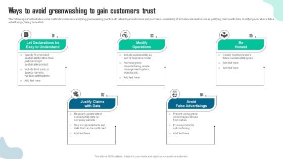 Ways To Avoid Greenwashing To Gain Customers Trust Download PDF