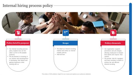 Internal Hiring Process Policy Strategic Guide On Talent Recruitment Guidelines PDF
