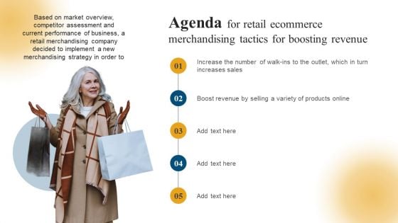 Agenda For Retail Ecommerce Merchandising Tactics For Boosting Revenue Guidelines PDF