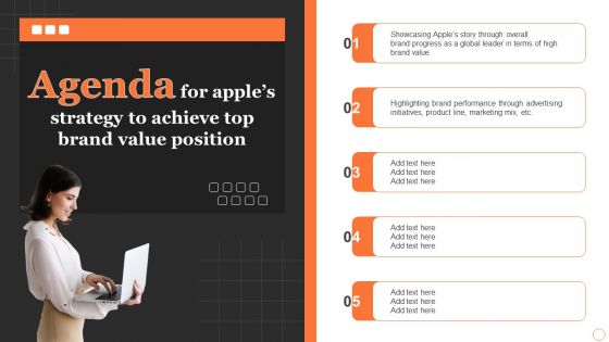 Agenda For Apples Strategy To Achieve Top Brand Value Position Inspiration PDF