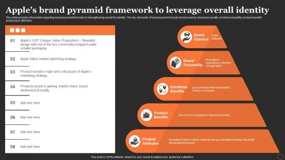 Apples Strategy To Achieve Top Brand Value Position Apples Brand Pyramid Framework To Leverage Overall Identity Mockup PDF