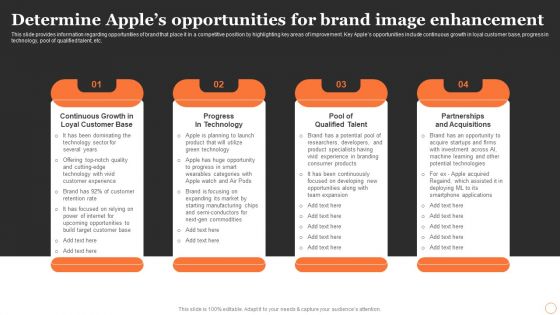 Apples Strategy To Achieve Top Brand Value Position Determine Apples Opportunities For Brand Image Enhancement Slides PDF Apples Strategy To Achieve Top Brand Value Position Determine Apples Opportunities For Brand Image Enhancement Slides PDF