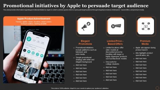 Apples Strategy To Achieve Top Brand Value Position Promotional Initiatives By Apple To Persuade Target Audience Demonstration PDF