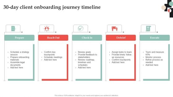 Customer Onboarding Journey Optimization Plan 30 Day Client Onboarding Journey Timeline Inspiration PDF