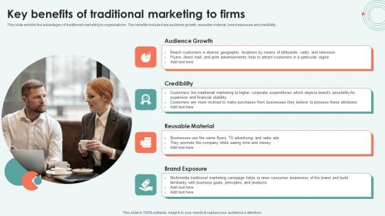 Key Benefits Of Traditional Marketing To Firms Ppt Model Example Topics PDF Key Benefits Of Traditional Marketing To Firms Ppt Model Example Topics PDF