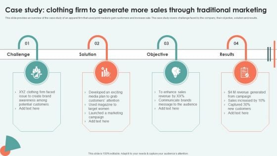 Case Study Clothing Firm To Generate More Sales Through Traditional Marketing Themes PDF Case Study Clothing Firm To Generate More Sales Through Traditional Marketing Themes PDF