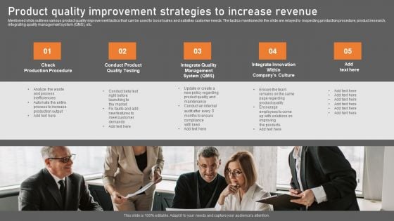 Product Quality Improvement Strategies To Increase Revenue Professional PDF Product Quality Improvement Strategies To Increase Revenue Professional PDF