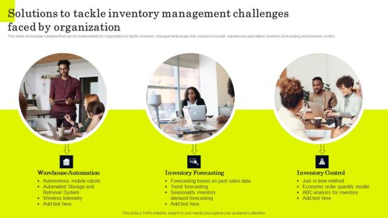 Solutions To Tackle Inventory Management Challenges Faced By Organization Professional PDF