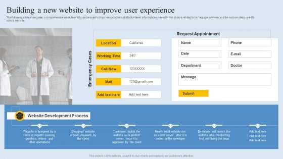 Building A New Website To Improve User Experience Background PDF