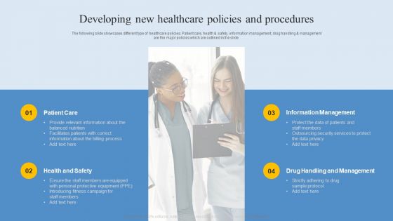 Developing New Healthcare Policies And Procedures Pictures PDF