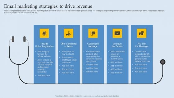 Email Marketing Strategies To Drive Revenue Structure PDF