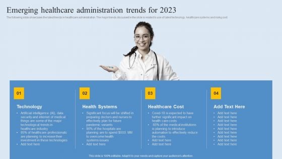 Emerging Healthcare Administration Trends For 2023 Sample PDF