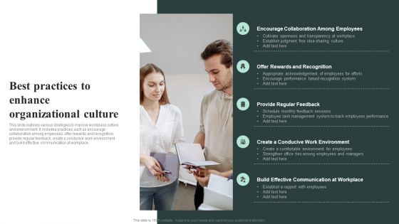 Best Practices To Enhance Organizational Culture Designs PDF
