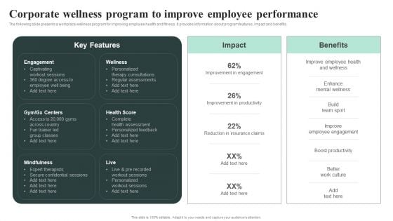 Corporate Wellness Program To Improve Employee Performance Rules PDF