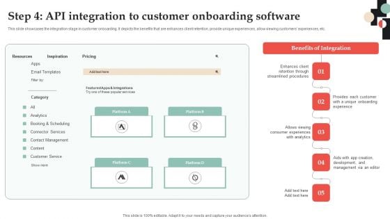 Step 4 API Integration To Customer Onboarding Software Download PDF