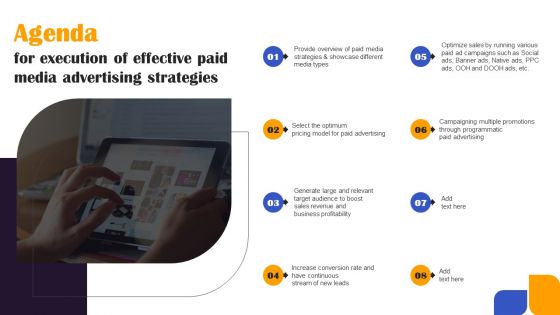 Agenda For Execution Of Effective Paid Media Advertising Strategies Rules PDF