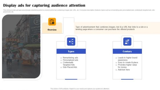Execution Of Effective Paid Media Advertising Strategies Display Ads For Capturing Audience Attention Sample PDF