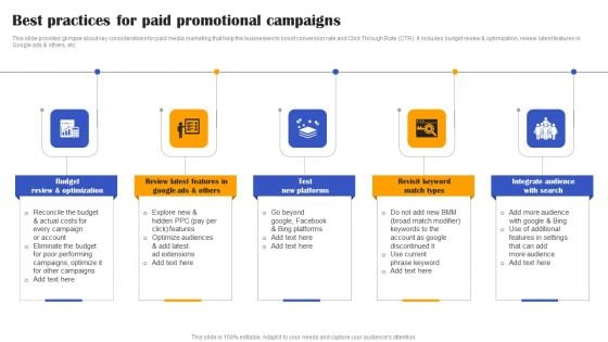 Execution Of Effective Paid Media Advertising Strategies Best Practices For Paid Promotional Campaigns Slides PDF Execution Of Effective Paid Media Advertising Strategies Best Practices For Paid Promotional Campaigns Slides PDF