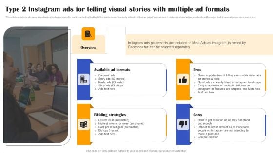 Execution Of Effective Paid Media Advertising Strategies Type 2 Instagram Ads For Telling Visual Stories With Multiple Formats PDF