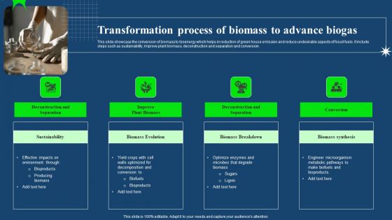 Transformation Process Of Biomass To Advance Biogas Summary PDF