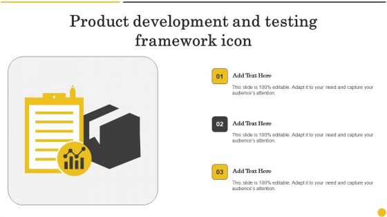 Product Development And Testing Framework Icon Information PDF