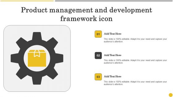 Product Management And Development Framework Icon Background PDF