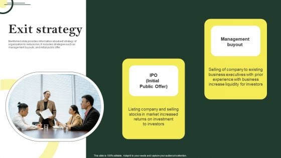 Exit Strategy Logistic Company Investor Fund Raising Pitch Deck Sample PDF