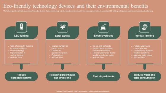 Eco Friendly Technology Devices And Their Environmental Benefits Demonstration PDF Eco Friendly Technology Devices And Their Environmental Benefits Demonstration PDF
